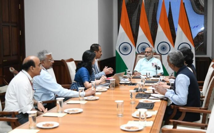 VP Radhakrishnan meets Rajya Sabha Secretariat officials