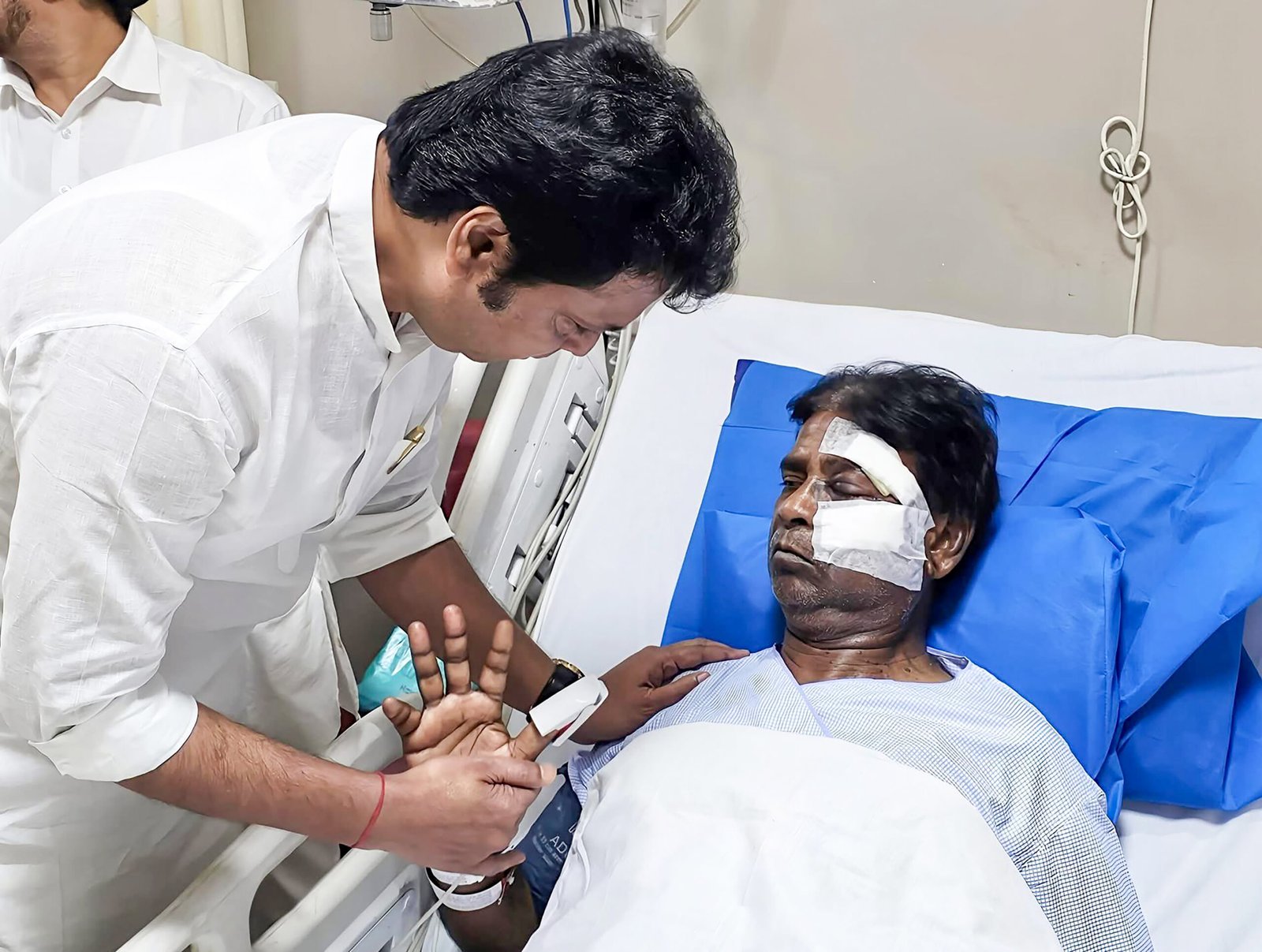 BJP to highlight photograph of injured party MP Khagen Murmu in Bengal, Bihar ahead of polls