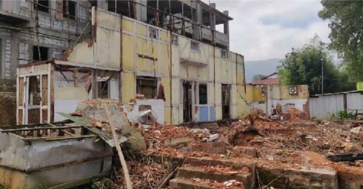 Protests continue over demolition of Manipur Rajbari in Shillong