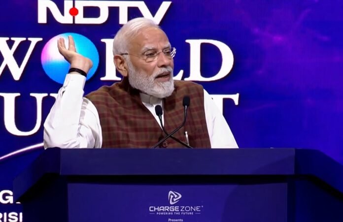 PM Modi slams Congress for policy mismanagement at NDTV World Summit