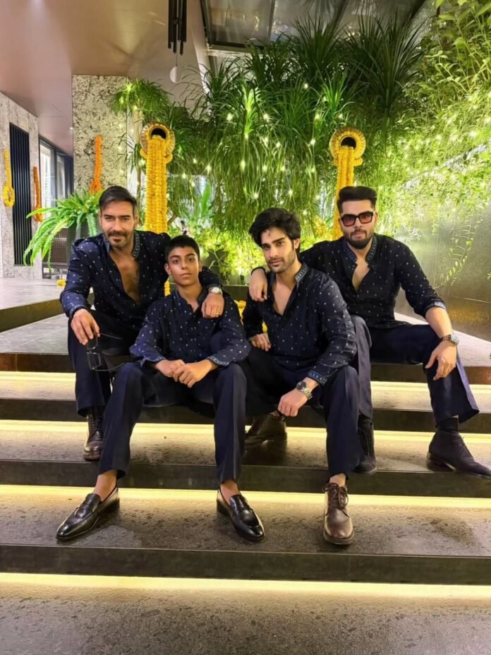 Ajay Devgn twins with son Yug & nephew Aaman during Diwali celebration in matching kurtas