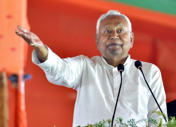 CM Nitish showcases achievements of his govt, seeks support for CM Nitish showcases achievements of his govt, seeks support for NDA at Dumraon rally