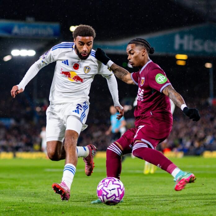 Premier League: Leeds United beat West Ham 2-1 for third Premier League: Leeds United beat West Ham 2-1 for third win