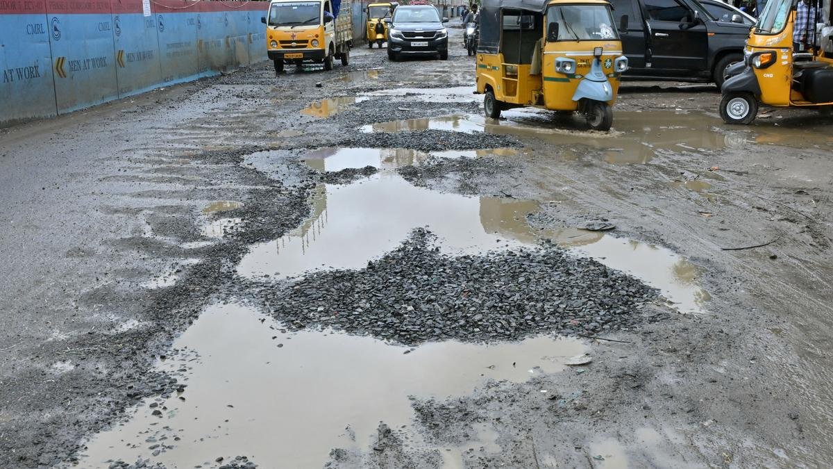 Roads crumble in Chennai after heavy rainfall, Mayor orders swift repairs