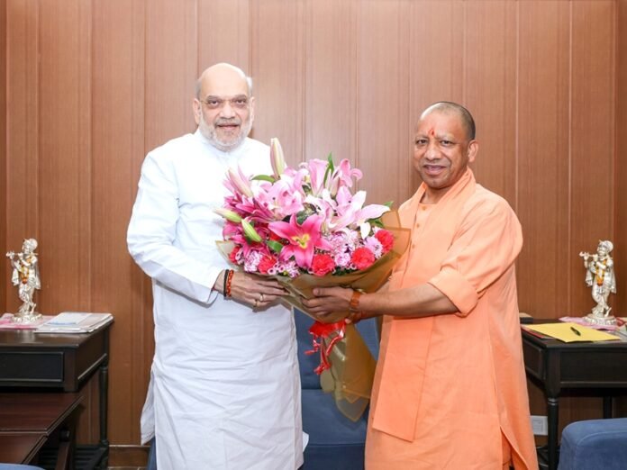 Yogi Adityanath calls on HM Amit Shah after meeting JP Yogi Adityanath calls on HM Amit Shah after meeting JP Nadda in Delhi