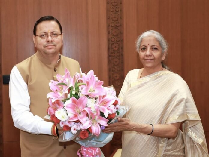 CM Dhami meets Nirmala Sitharaman, seeks approval for infrastructure, drainage projects in Uttarakhand