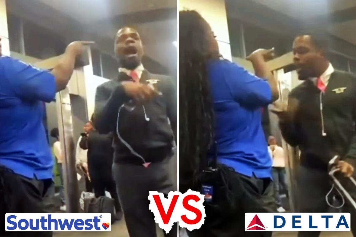 Delta flight attendant berates Southwest Airlines gate agent during heated exchange at Atlanta Airport