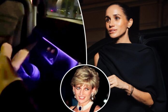 ‘Insensitive’ Meghan Markle lounges with feet up near Princess Diana’s crash site in bizarre video
