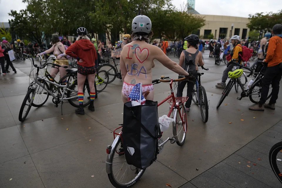 Naked Cyclists Protest Federal Troops in a “Quintessentially Portland” Way