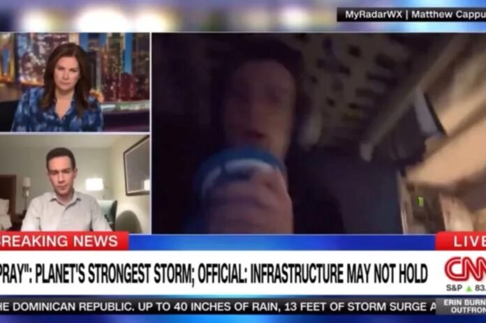 Storm chaser pukes on-air while flying through Hurricane Melissa Storm chaser pukes on-air while flying through Hurricane Melissa