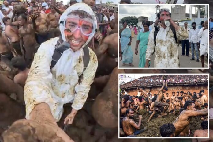 YouTuber Tyler Oliveira branded ‘racist,’ dragged through the muck after YouTuber Tyler Oliveira branded ‘racist,’ dragged through the muck after filming Indian village’s messy ‘poop-throwing’ fight