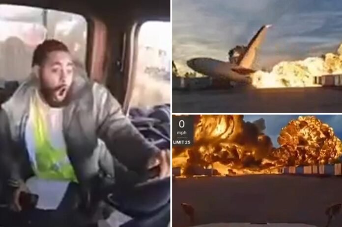 Unbelievable video shows UPS plane roll, explode in fireball feet from stunned truck driver: ‘Oh s–t!”