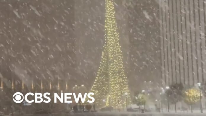 Watch: Polar vortex brings snow to parts of U.S. (Video)