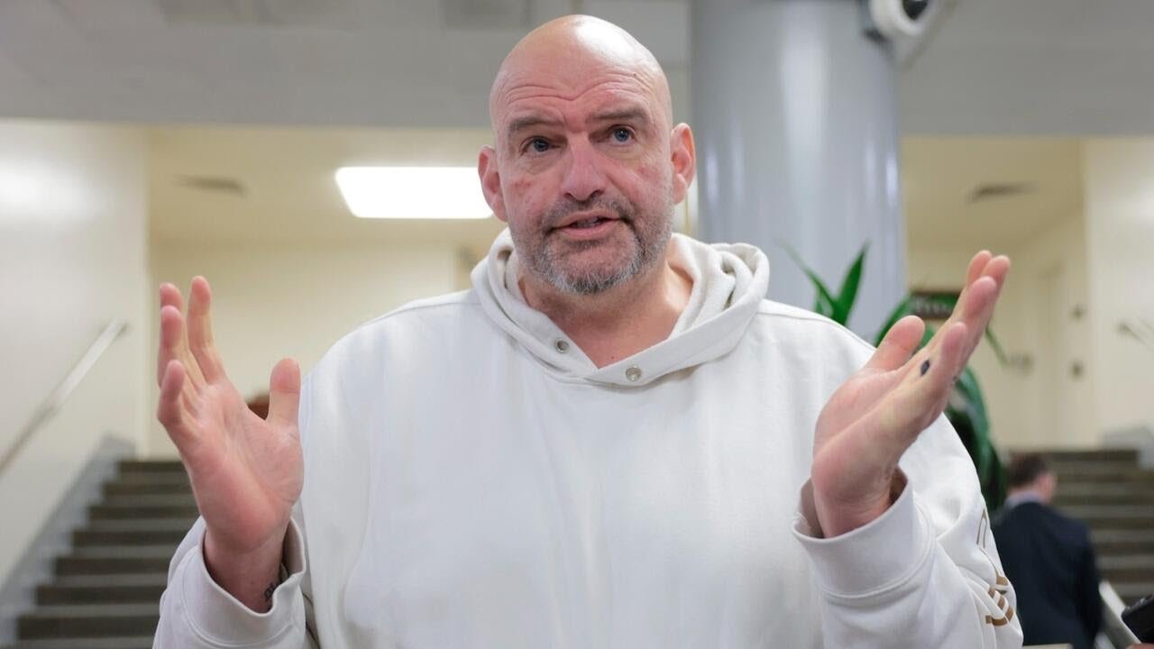 John Fetterman hospitalized after falling near Pennsylvania home, spokesperson says (Video)