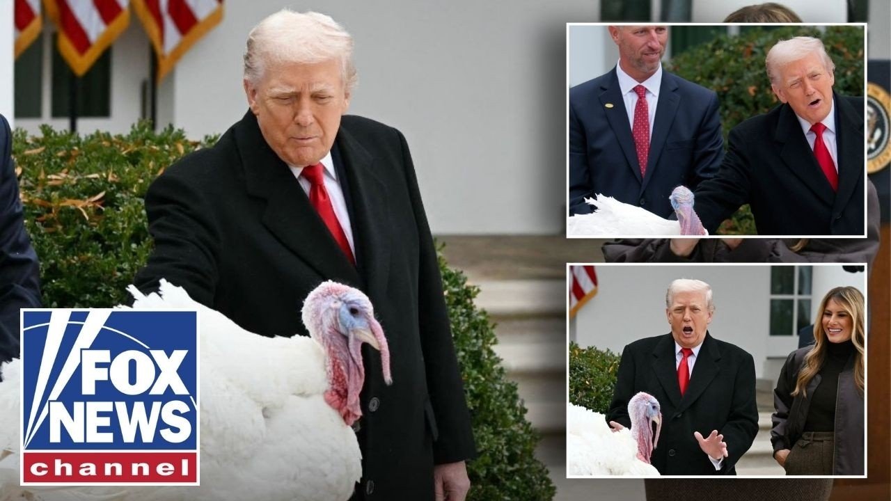 MUST WATCH: Trump saves massive turkeys while touting cheaper Thanksgiving prices (Video)