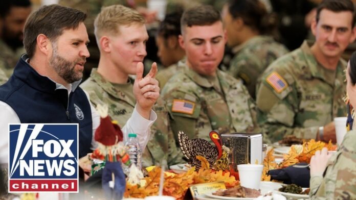 JD Vance shares Thanksgiving meal with troops at Fort Campbell (Video)