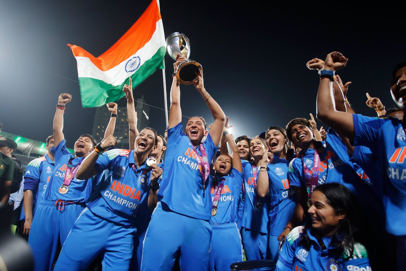 'Naa lega koi panga... rahega sabse upar tiranga': Women in Blue unveil victory song after maiden World Cup glory