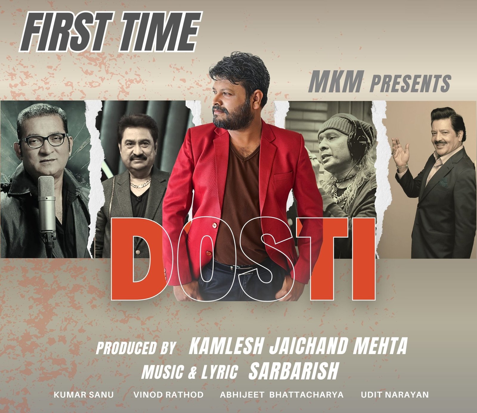 Kumar Sanu, Udit Narayan, Abhijeet, Vinod Rathod team up for Sarbarish Majumder's ‘Dosti’ 1 Kumar Sanu, Udit Narayan, Abhijeet, Vinod Rathod team up for Sarbarish Majumder's ‘Dosti’