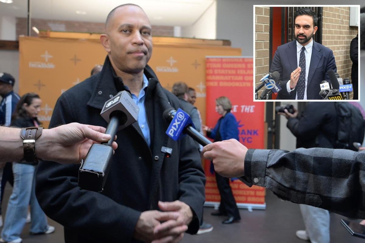 Hakeem Jeffries insists he didn’t discuss left-wing primary challenger with DSA Mayor-elect Zohan Mamdani