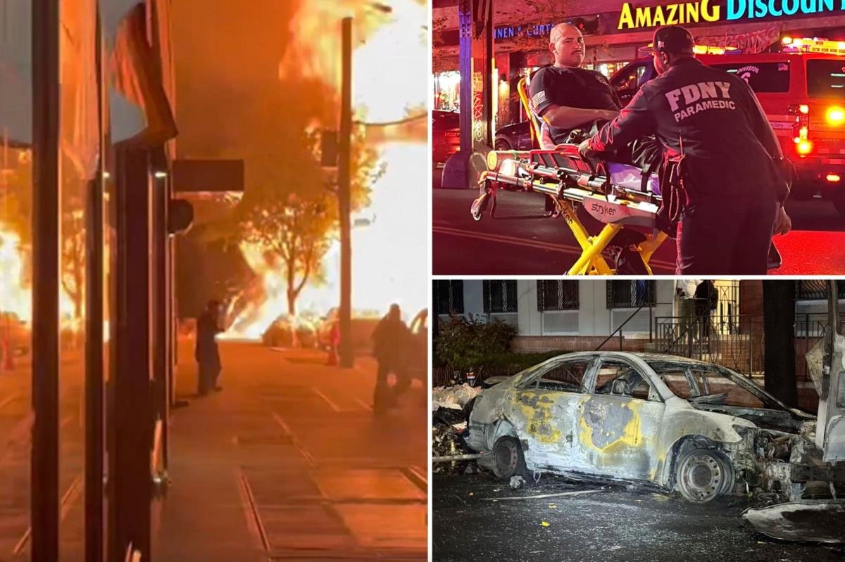 7 FDNY firefighters injured after jaw-dropping NYC car explosion blasts fireball into night sky