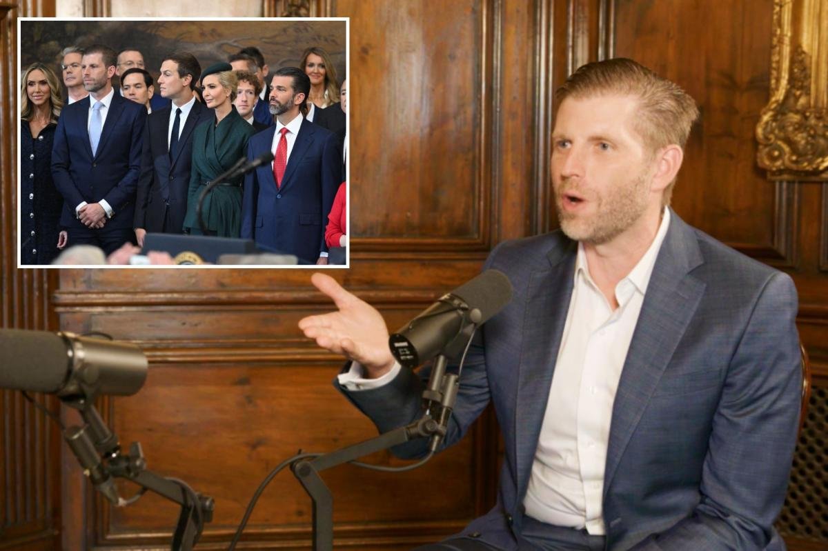 Eric Trump recounts friendly interaction with Mark Zuckerberg  at inauguration on ‘Pod Force One’