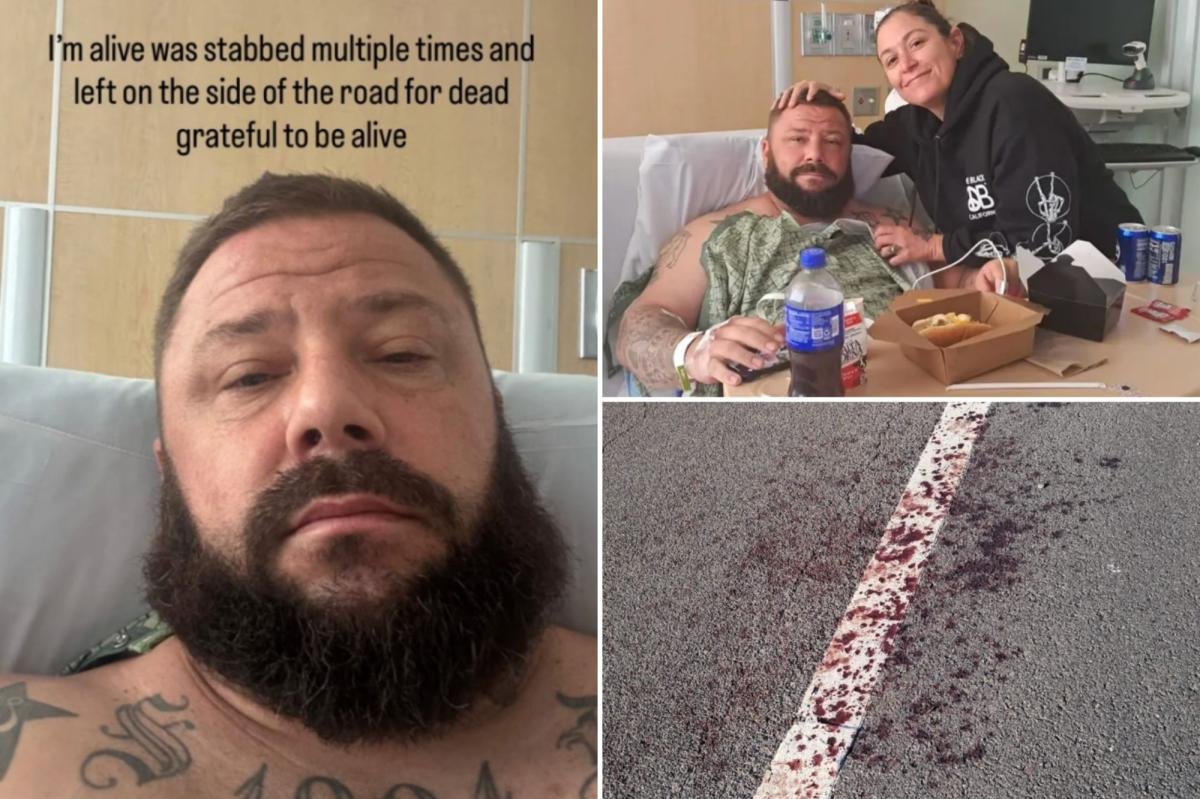 California dad stabbed on way to Halloween fest, kids save him from ‘demonic stare’ maniac with dino sticker, charger cord