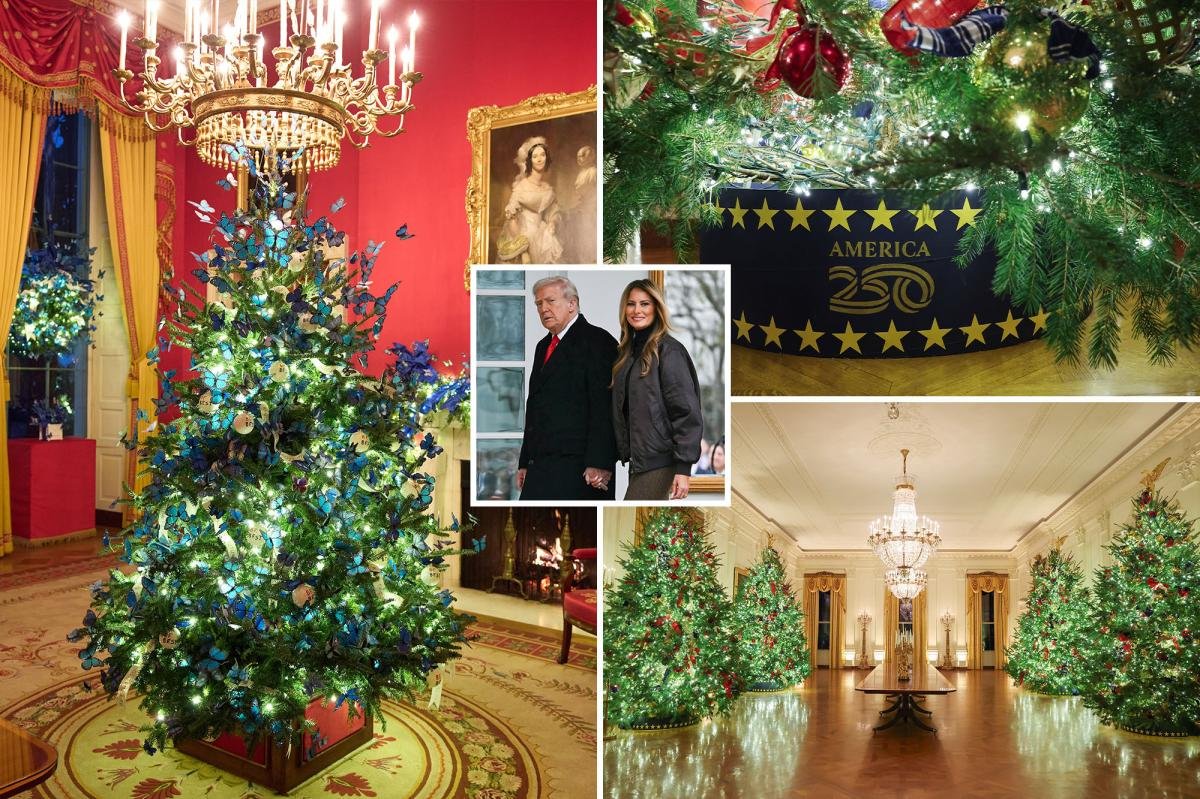 First lady Melania Trump unveils White House Christmas decorations: ‘Warmth and comfort ‘