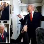 Hilarious moment Trump interrupted by Air Force One bathroom door swinging open: ‘Come on out!’