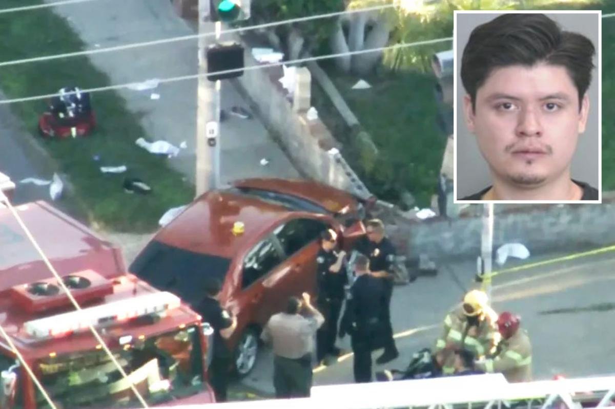 High school track team mowed down during training run when suspected drunk driver careens onto sidewalk