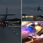 Jaw-dropping video shows plane crashing into car on Florida Interstate, injuring driver