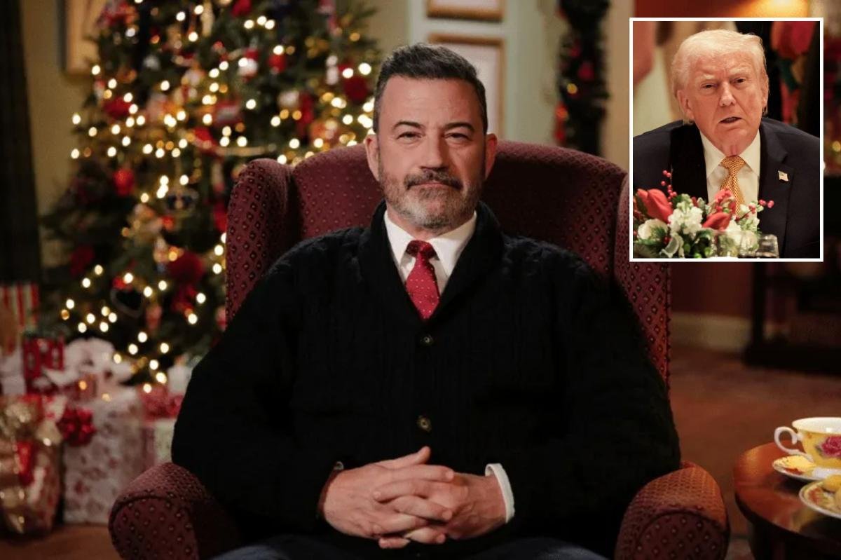 Jimmy Kimmel says ‘tyranny is booming’ as he renews attacks on Trump in UK Christmas address
