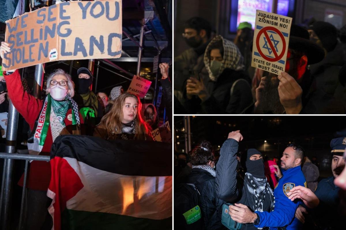 Exclusive | NY pols pitch outlawing protests near houses of worship— after hateful anti-Israel mob descended on synagogue