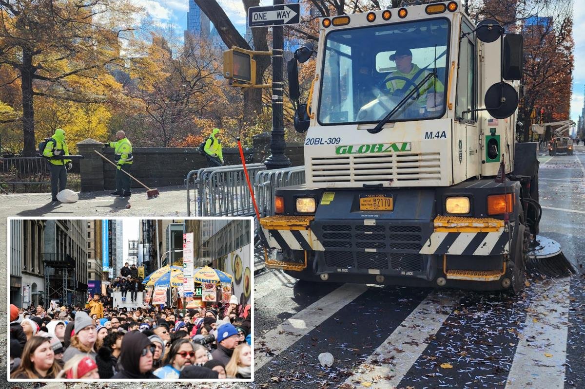 Exclusive | Naughty Macy’s Thanksgiving Parade partiers fill streets with 41.5 tons of trash— equivalent to a large humpback whale