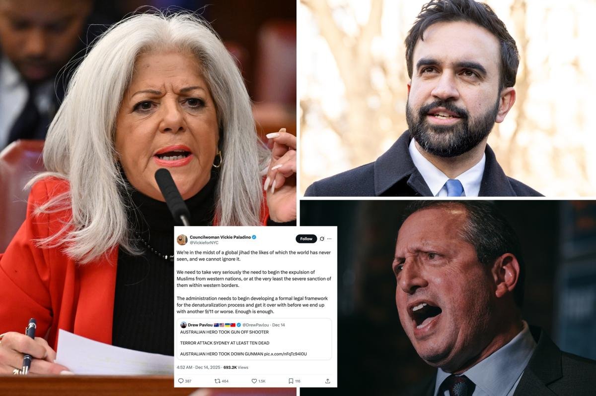 NYC GOP Councilwoman Vickie Paladino faces firestorm after calling for ‘expulsion of Muslims’ in light of Bondi Beach terrorist attack