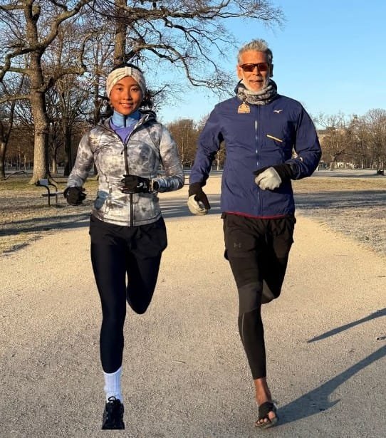 Milind Soman, Ankita Konwar welcome 2026 by ‘running across three countries in two days’