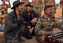 Varun Dhawan, Ahan Shetty & Sonu Nigam jam on 'Ghar Kab Aaoge’ with our Indian soldiers