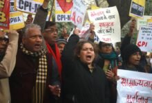 Left parties stage protest in Delhi against US action on Venezuela