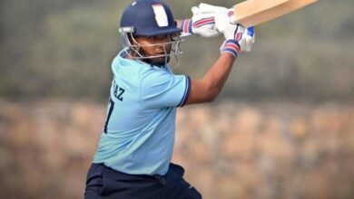 Sarfaraz Khan slams fastest List A half-century by an Indian