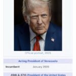 Trump shares photo showing him as 'Acting President of Venezuela'