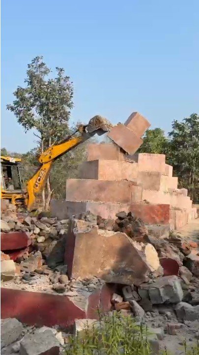 Security forces demolish 12 Maoist memorials in Chhattisgarh's Bijapur