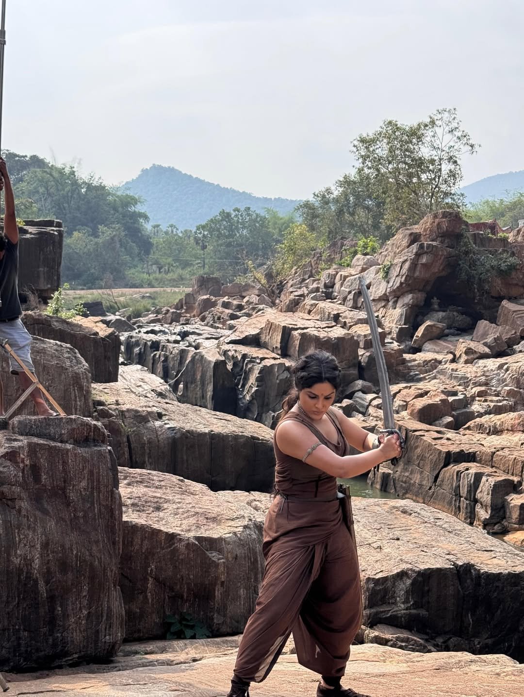 Samyuktha was on a rope for two days to perform a risky stunt in 'Swayambhu': Director Bharat Krishnamachari