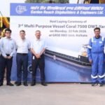 GRSE lays foundation for 3rd muti-purpose vessel for German firm