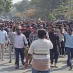 BJP, student groups protest in Dharwad demanding filling of vacant govt posts