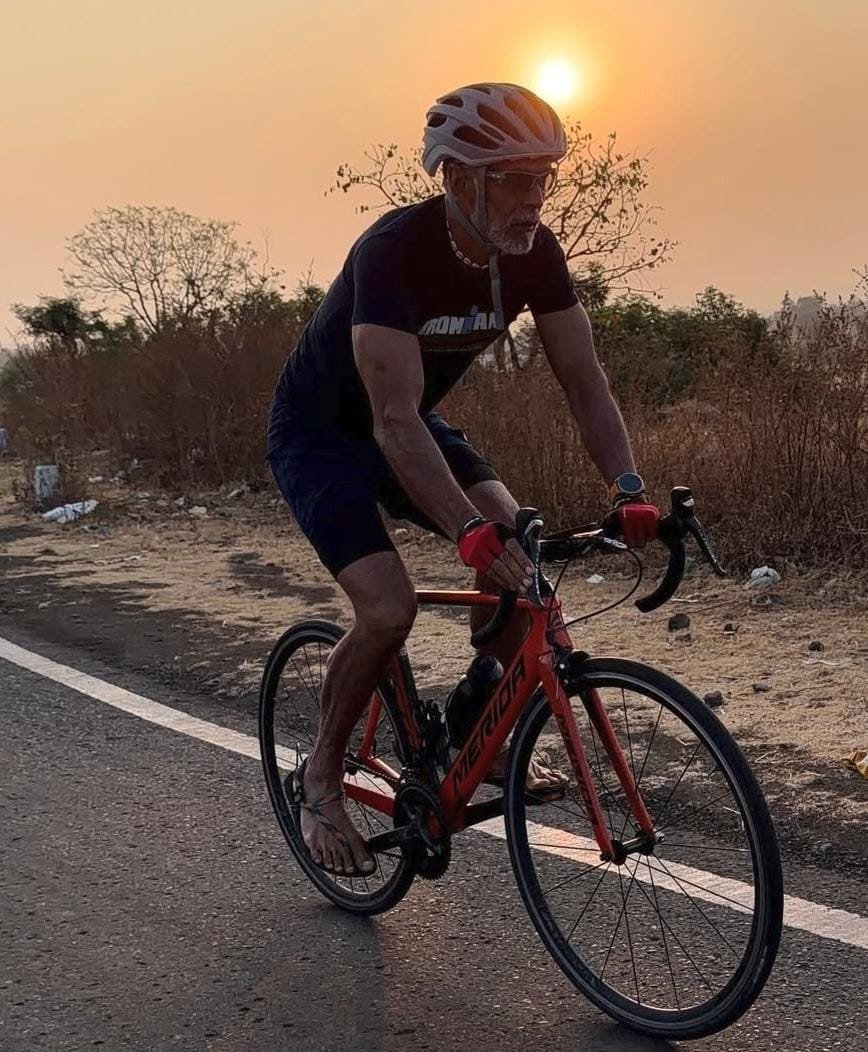 Milind Soman, Ankita Konwar cycle 55 km with 3,000-ft climb at the historic Panhala Fort 6 Milind Soman, Ankita Konwar cycle 55 km with 3,000-ft climb at the historic Panhala Fort