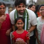 Adivi Sesh seeks blessings at Bhadrakali Temple in Warangal