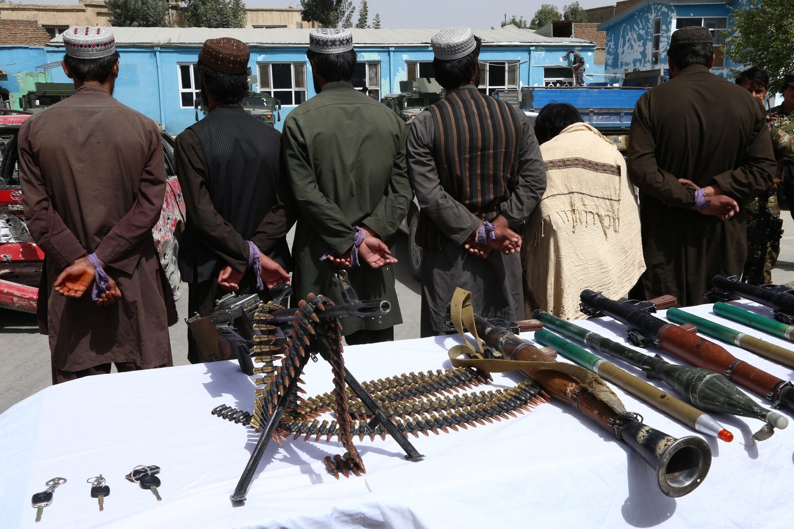 Afghan police find arms in car, arrest two suspects