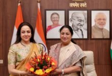 Hema Malini meets Delhi CM Rekha Gupta