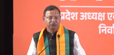 UP BJP chief welcomes Centre's take-down order against 'Ghooskhor Pandat' promos
