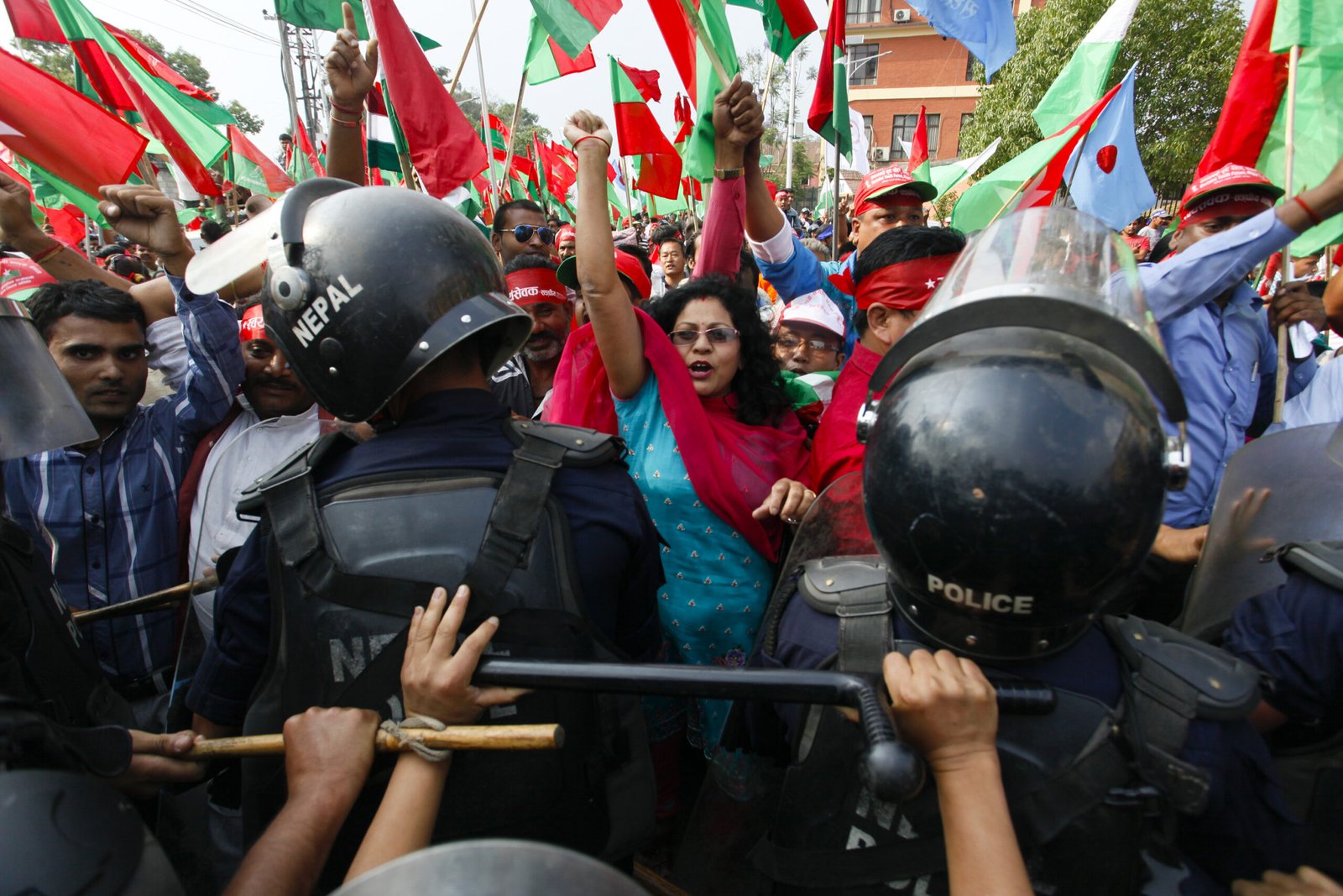 Nepal bars protests near Tribhuvan Intl Airport in Kathmandu